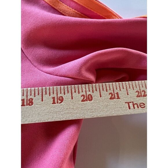 Adidas Y2K orange pink retro athleisure track jacket sz L streetwear 3 stripes - Picture 10 of 11